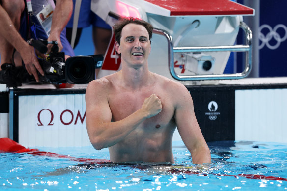 Cam McEvoy celebrates.