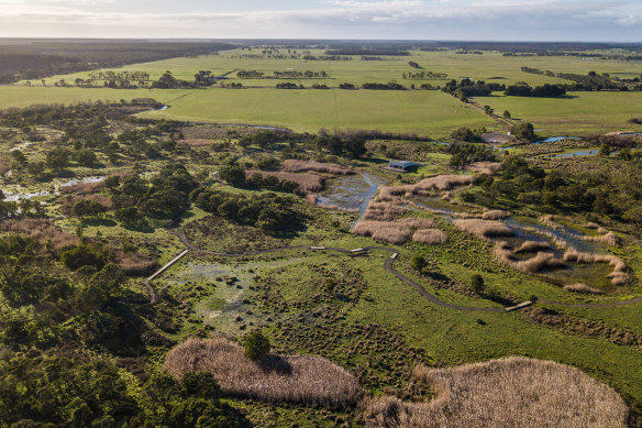 The Budj Bim Cultural Landscape includes fish traps that have been in continuous use for 6600 years.  It also contains proof of ancient homes, more than 300 elevated stone huts.  