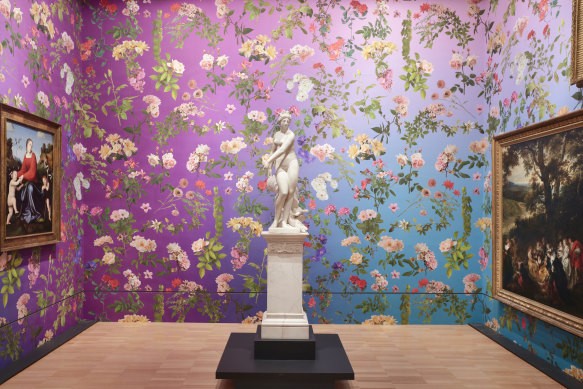 Wallpapers by Fallen Fruit at the NGV highligh the role of colour.