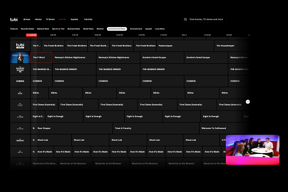 How much TV is too much TV? Tubi’s Fast channel schedule.