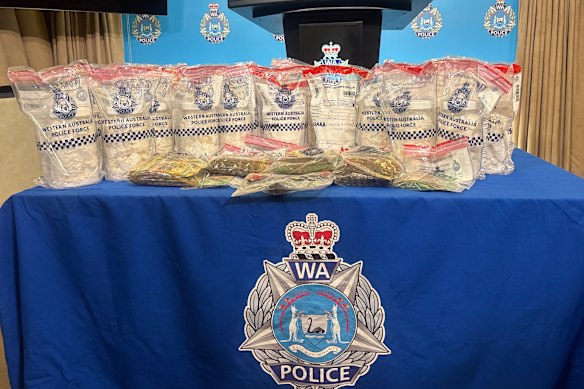 The drugs and cash seized by WA Police during a recent bust.