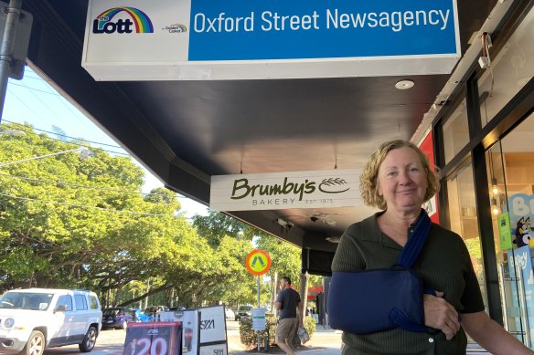 Bulimba newsagent Donna Bradshaw says residents would prefer to walk over a green bridge than use Shafston Avenue or Wynnum Road to get into the city.