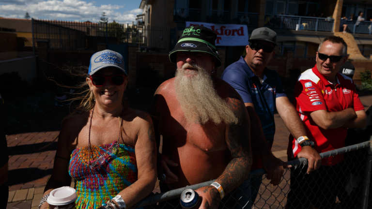 Supercars fans lap up the atmosphere in Newcastle.