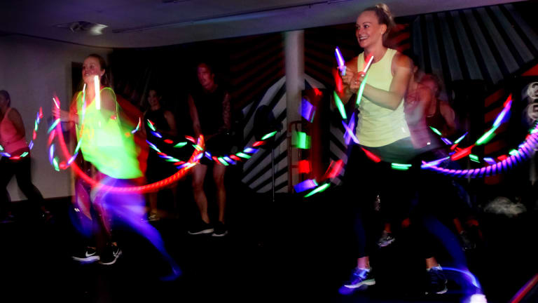 Participants in a Clubbercise class.