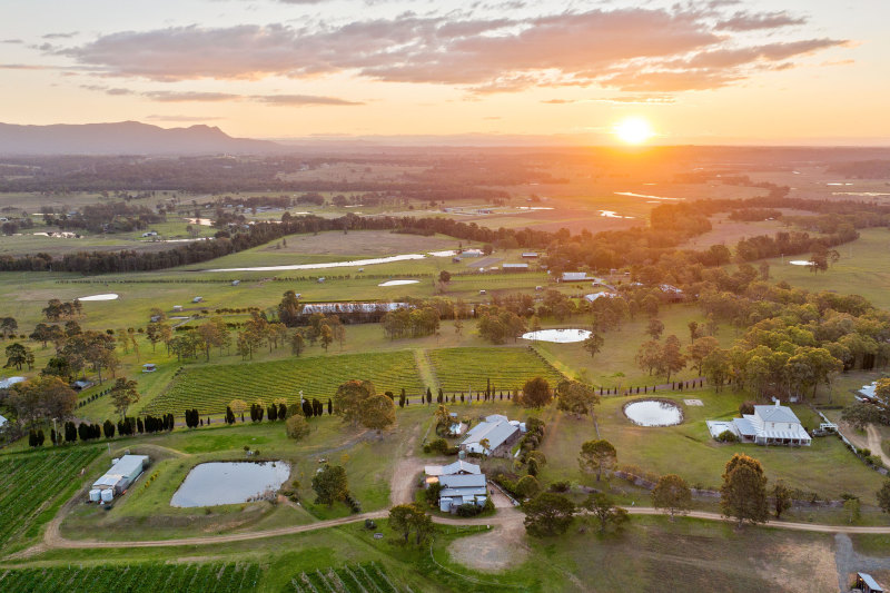 Cut price: The 37-acre (15-hectare) property at 247 Wilderness Road in the Hunter Valley’s Lovedale has a reduced price guide of $4.75-$4.95 million, down from an original $5-$5.5 million. 