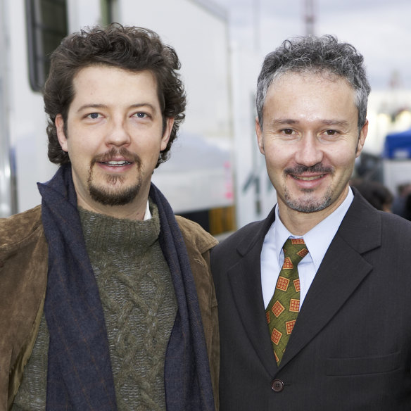 Josh Bornstein (right) and actor Justin Smith (left) who plays him in Bastard Boys in 2007.