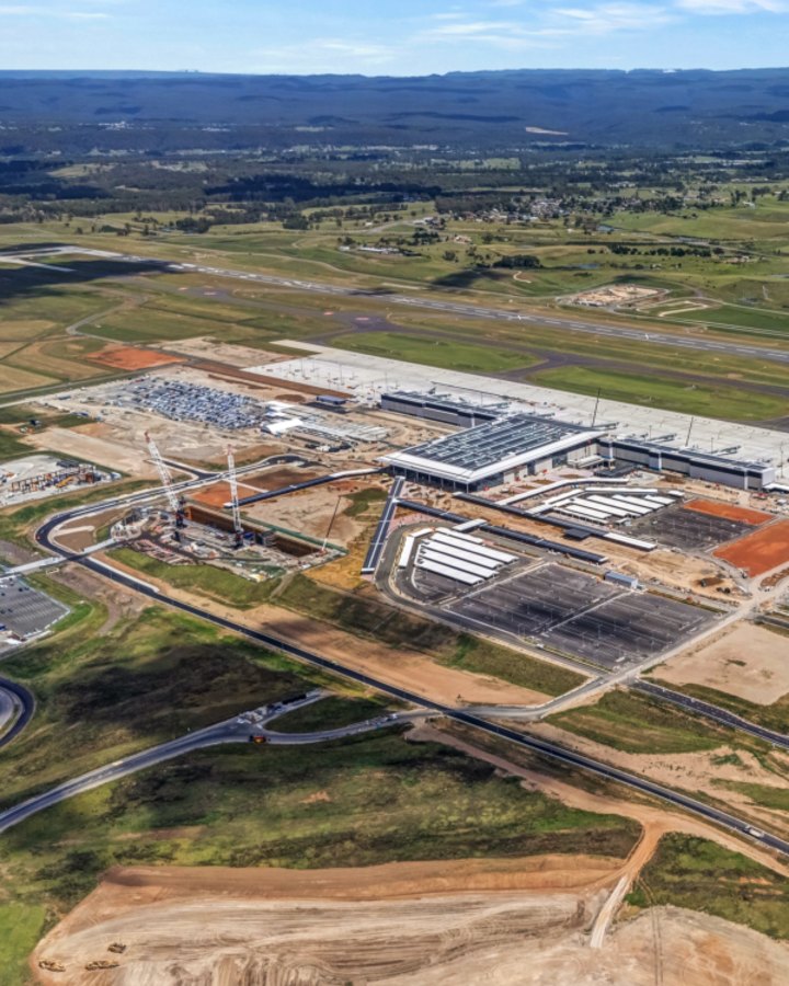 An overview of the land parcel on Martin Road, near the new airport.
