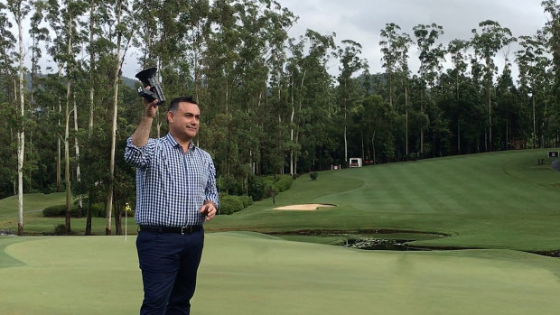 NSW Deputy Premier John Barilaro at the Pro Am event at the inaugural Australian Ladies Classic at the Bonville Golf Resort.