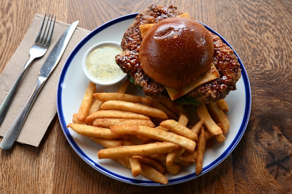 On Wednesdays, spicy fried chicken burgers are $15 at The Rochey.