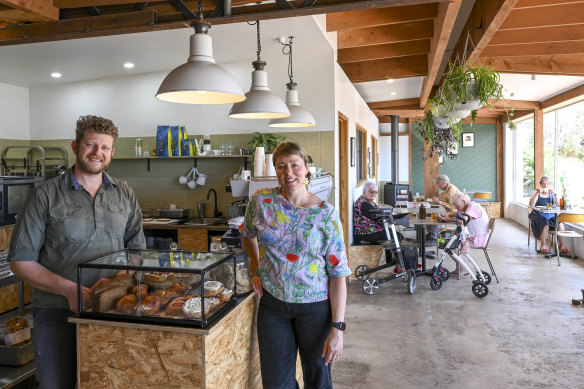 Remy Sowman and wife Bonnie Sowman, owners of the Cool Store cafe in Harcourt.