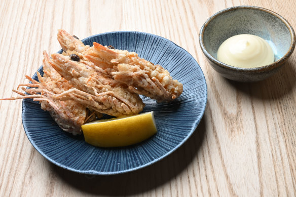 The go-to dish: Ebi (prawn heads) are dipped in potato flour and deep-fried.