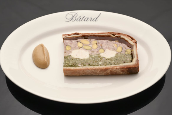 Pork, chicken and pistachio pâté en croute.