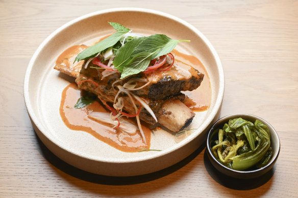 Slow-roasted Cape Grim beef short-ribs with Penang curry.