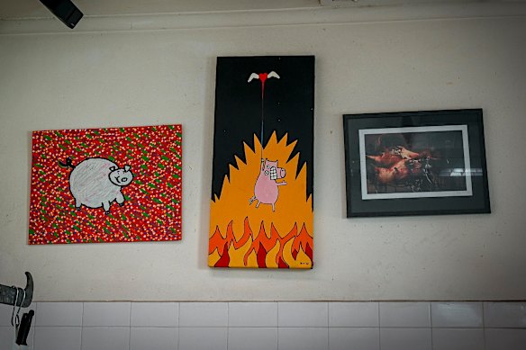 Some of the artwork has been given to Leo Donati by customers over the years.