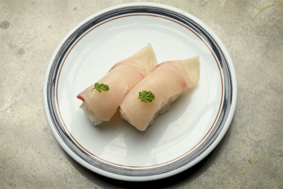 Yellowtail nigiri.