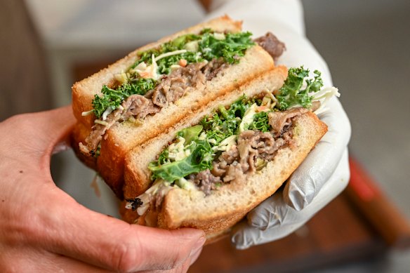 The bulgogi toast sandwich at Seoul Toast Bong.
