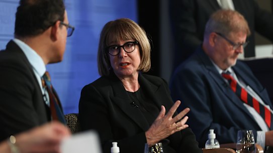Associate Professor Sanjaya Senanayake, Professor Mary-Louise McLaws, and Professor Robert Booy discussed the vaccine rollout at the National Press Club on Wednesday.