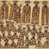 William Barak’s Corroboree (Figures in possum-skin cloaks), 1885.