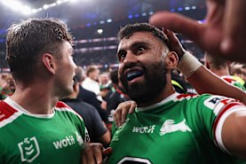 Alex Johnston after his record-breaking try.