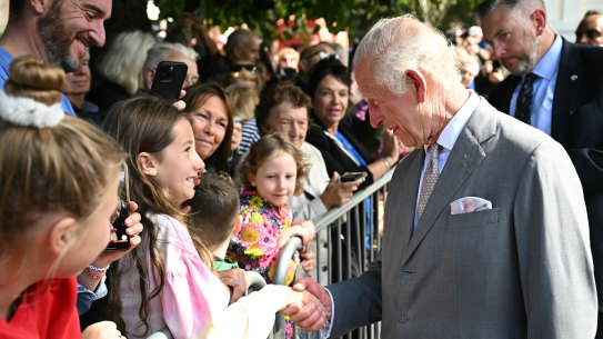 King Charles meets with children in Southport on Tuesday, following the July 29 attack at a children’s Taylor-Swift dance event.