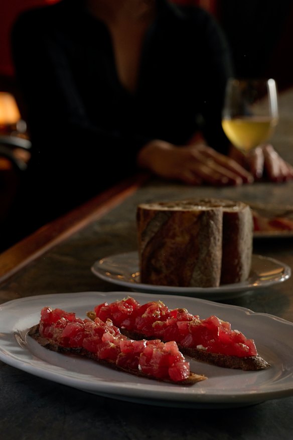 Tuna and sobrasada on toast.