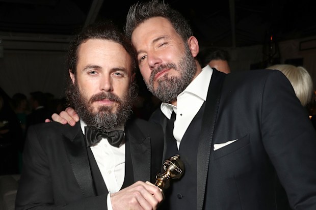 Casey Affleck and Ben Affleck attend Amazon Studios Golden Globes Celebration at The Beverly Hilton Hotel on January 8, 2017 in Beverly Hills, California.