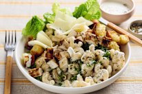 Chicken caesar pasta salad is a guaranteed crowd-pleaser.