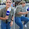 Nine News US correspondent Lauren Tomasi was hit by a rubber bullet while reporting on protests and riots in Los Angeles.