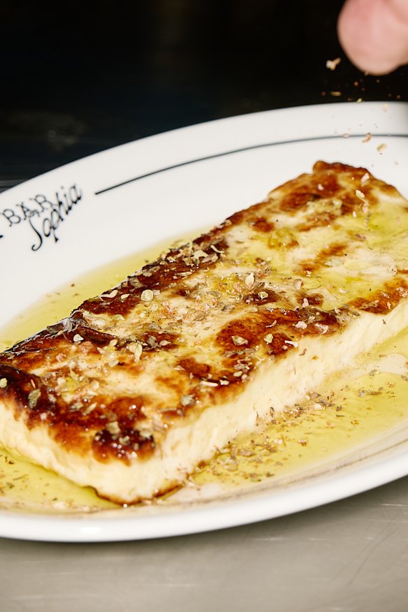 House halloumi with lemon and paprika.