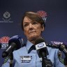 NSW Police Commissioner Karen Webb during a press conference updating on Strike Force Ashfordby, investigating the murder of Jesse Baird and Luke Davies. Sydney, NSW. February 26, 2024. Photo: Kate Geraghty
