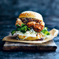 Crispy chilli chicken burger.