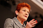 Support for Pauline Hanson's One Nation party has fallen for the second straight poll.