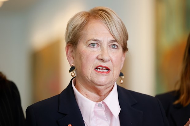 Senator Barbara Pocock addresses the media at Parliament House on June 19, 2026 in Canberra, Australia