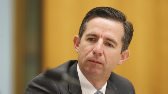 Numerous politicians and diplomats including Finance Minister Simon Birmingham received messages asking them to verify Telegram.