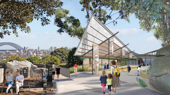 An artists impression of the multi-million dollar wildlife hospital set to open at Taronga Zoo in 2024.