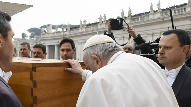 ‘Santo Subito!’ Supporters demand sainthood for Benedict as Pope Francis leads funeral