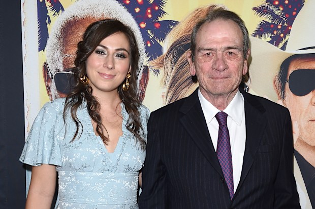 HOLLYWOOD, CA - DECEMBER 07:  Actor Tommy Lee Jones and daughter Victoria Jones arrive at the premiere of 'Just Getting Started' at ArcLight Hollywood on December 7, 2017 in Hollywood, California.  (Photo by Axelle/Bauer-Griffin/FilmMagic)