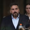 Convicted fraudster George Alex leaves court in Sydney. He was granted bail last year despite a hefty prison sentence.