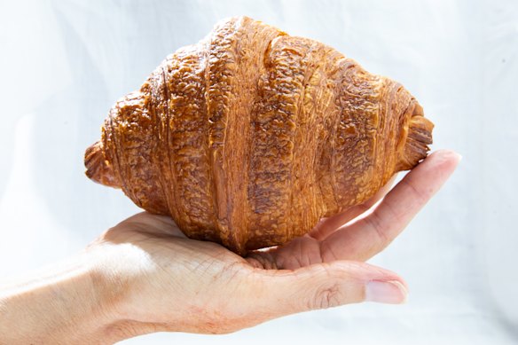 Bakemono’s croissant has a crackly top, a little like tiger bread.