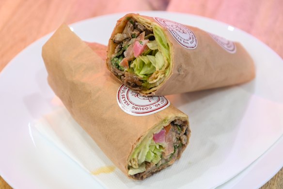Chicken shawarma wrap.