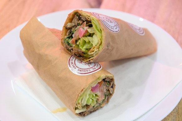 Chicken shawarma wrap.
