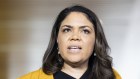 Senator Jacinta Nampijinpa Price during a press conference at Parliament House in Canberra on Wednesday 22 March 2023. fedpol Photo: Alex Ellinghausen
