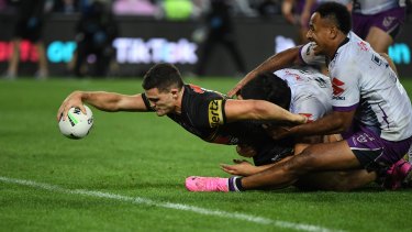 Nathan Cleary's late, late try set up a frantic few finals seconds.