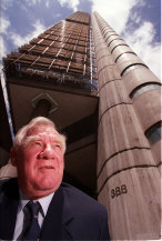 John Andrews outside the American Express Tower.