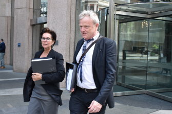 UWA associate professors in sociology, Dr Farida Fozdar and Dr Martin Forsey, leaving the WA Fair Work Commission on Wednesday.