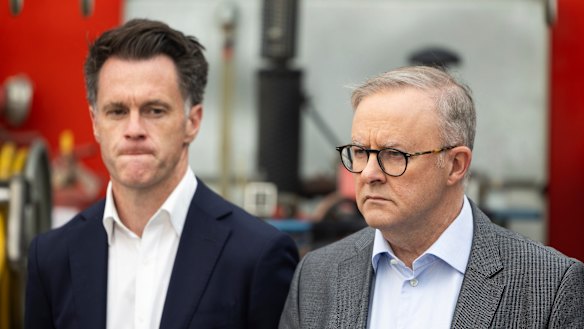 A fight is coming: NSW Premier Chris Minns and Prime Minister Anthony Albanese. 