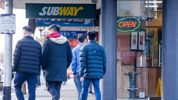 The number of Subway stores around Australia is falling steadily every year. 