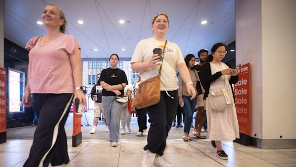 Boxing Day sale opening at Myer Bourke Street at 7am.