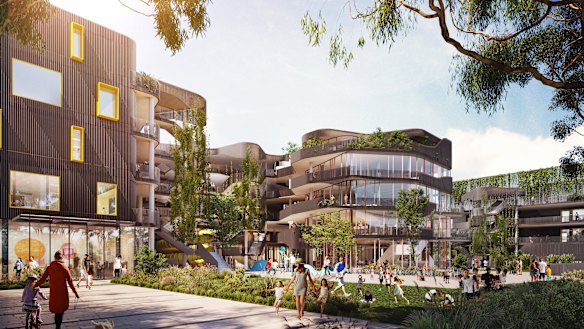 An artist's impression of the new Santa Sophia Catholic College at Box Hill.