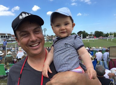 Taking a break from covering the cricket during Australia’s 2015 Ashes tour of England.